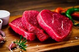 red meat.